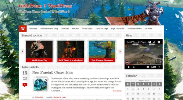 Guild Wars WordPress Theme 2